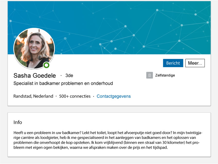 Linkedin profiel heren van werk